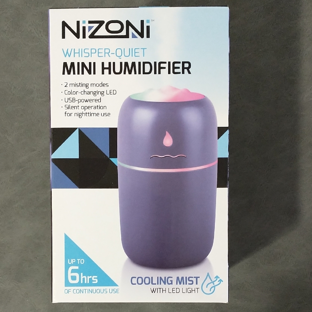 NIB Nizoni Whisper-Quiet Mini Humidifier